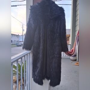 NWOT Faux Mink Overcoat, Very Well Made